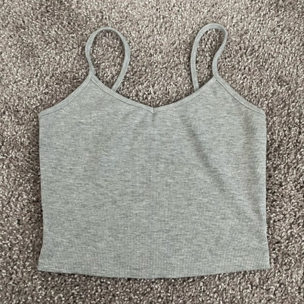 Grey Shein Crop Tank Top Size XS